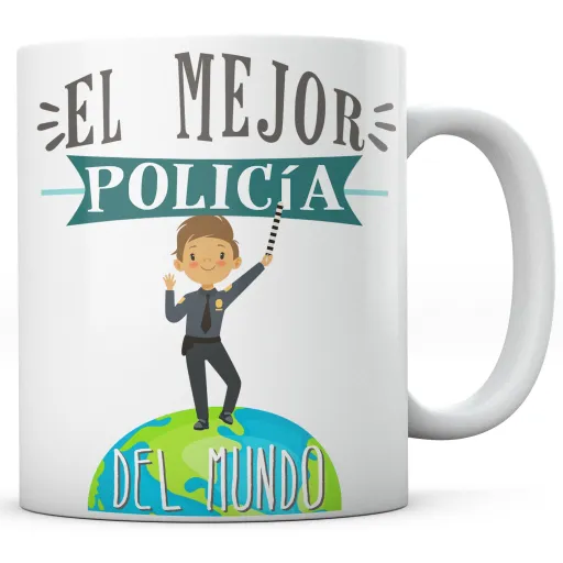 Taza El Mejor Policía del Mundo Hombre