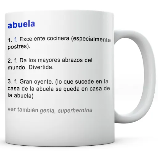 Taza Diccionario Definición Abuela