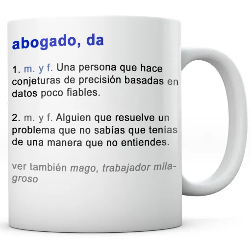 Taza Diccionario Definición Abogado Abogada