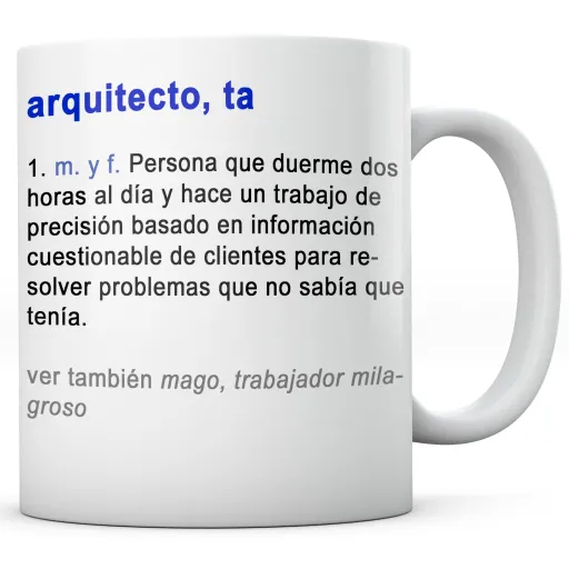 Taza Diccionario Definición Arquitecto Arquitecta