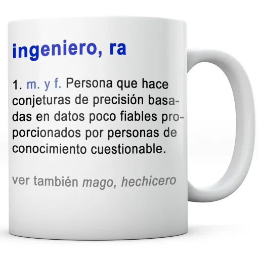 Taza Diccionario Definición Ingeniero Ingeniera