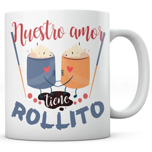 Taza Nuestro Amor Tiene Rollito Sushi