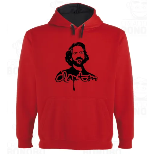 Sudadera Capucha Bicolor Eric Clapton Figura