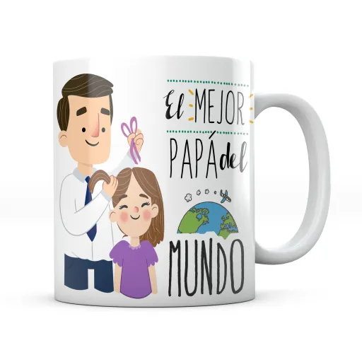 Taza El Mejor Papá del Mundo Niña