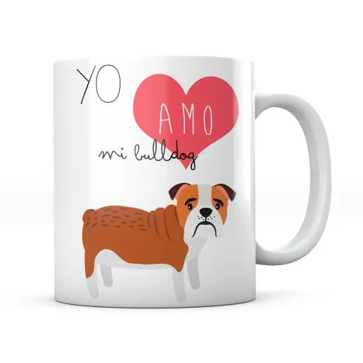 Taza Yo Amo Bulldog Inglés