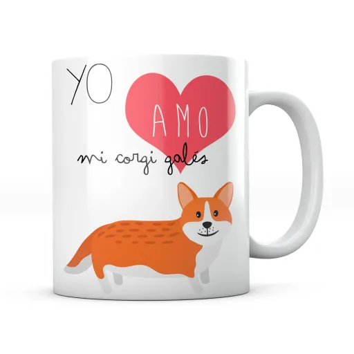 Taza Yo Amo Mi Corgi