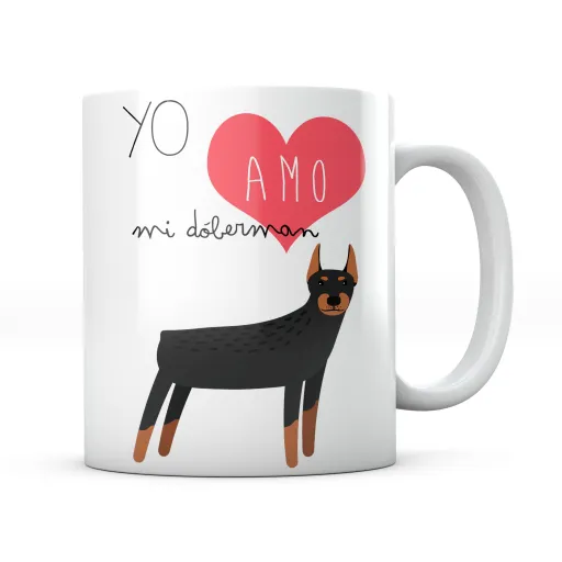 Taza Yo Amo Mi Doberman