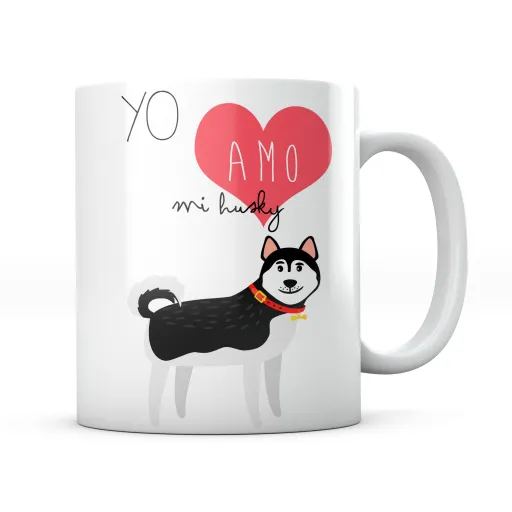 Taza Yo Amo Mi Husky