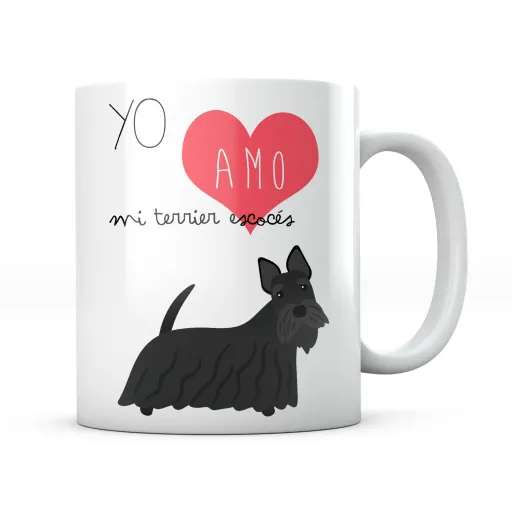 Taza Yo Amo Mi Terrier Escoces Aberdeen Terrier